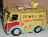 Kombi Flower Power Hippie - Estilizada De Lata...